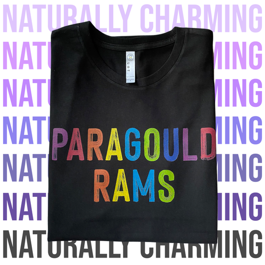 Multicolor OG name tee - Black Short sleeve