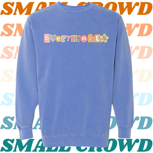 Overthinker (pink) graphic - Flo Blue Comfort Colors