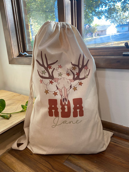 Santa Sack - holiday skull