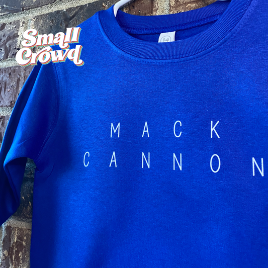 Minimalist Name Sweatshirt - Royal Blue