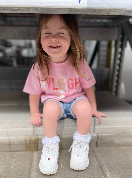 OG blush Name Tee - Pink