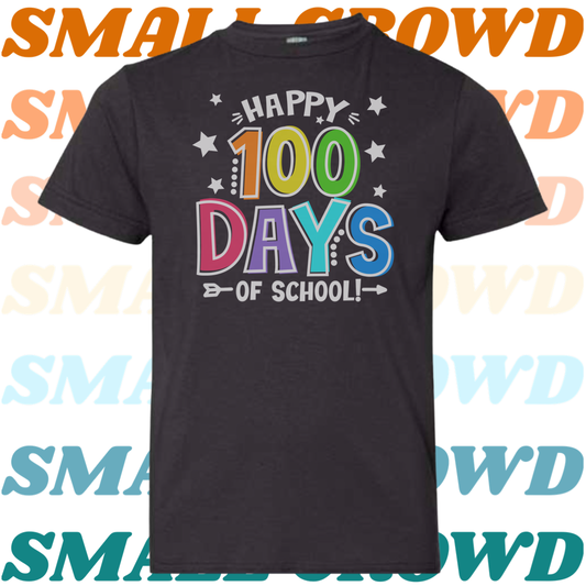 Happy 100 Days of School - black