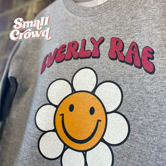 Retro Flower Name Sweatshirt - Heather Grey