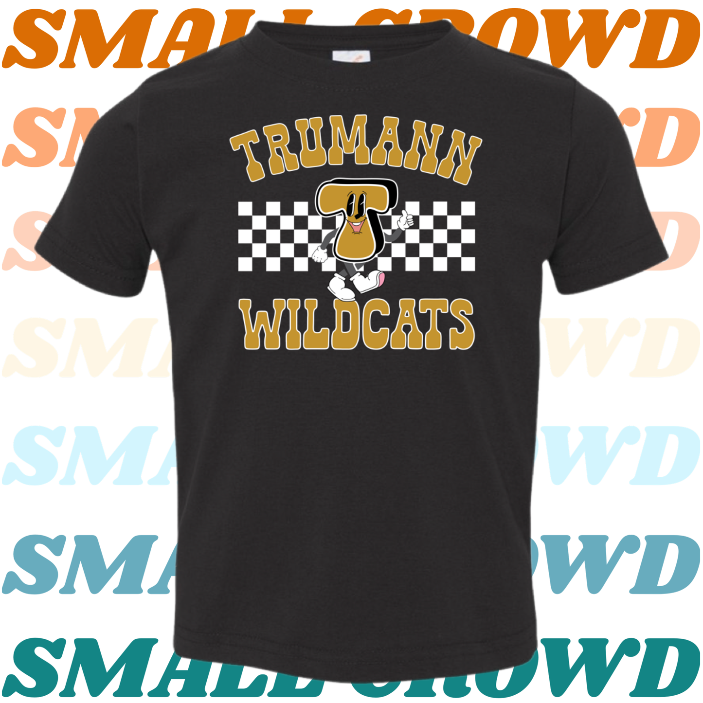 Trumann Wildcats Retro Character School tee -