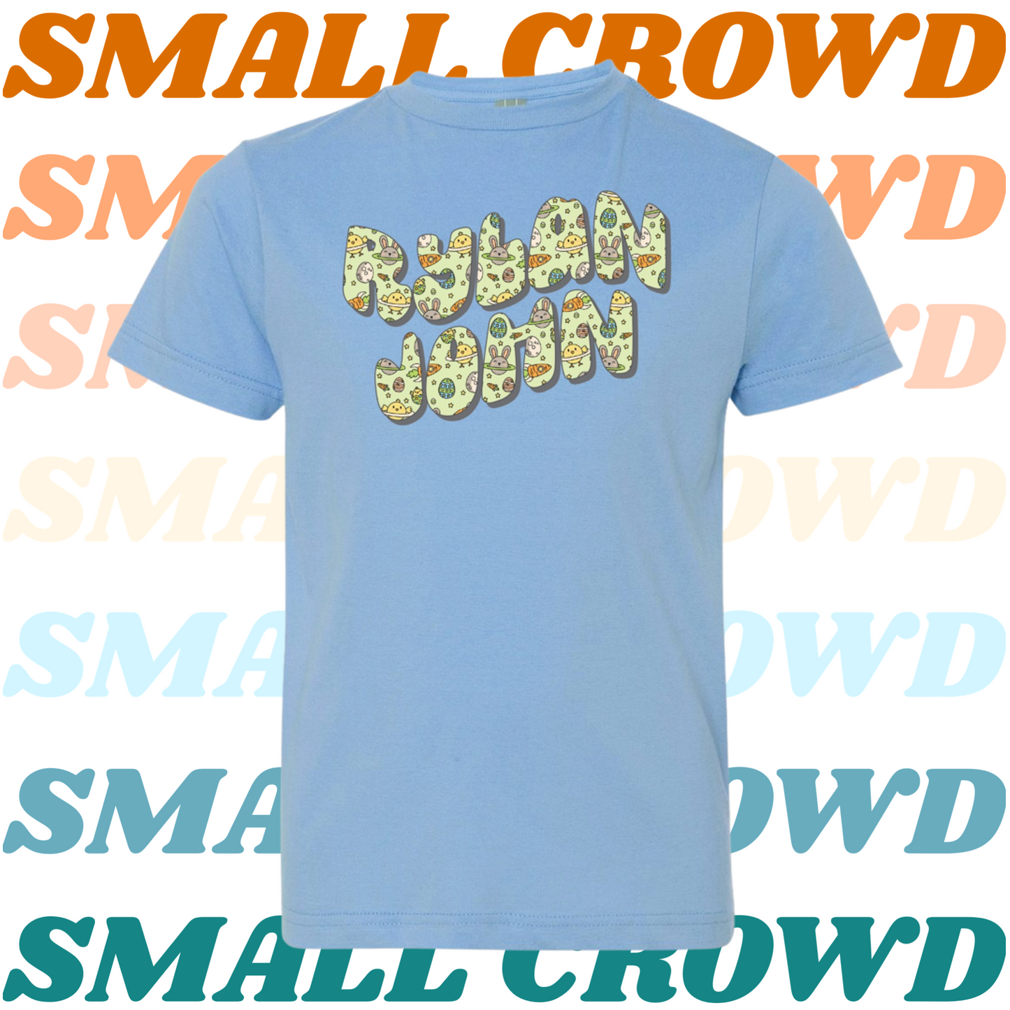 Easter Space Name Tee - light blue