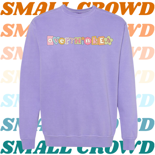 Overthinker (pink) graphic - Violet Comfort Colors