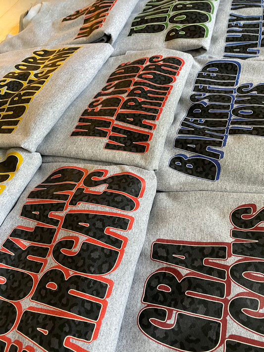 Black Leopard School Sweatshirt