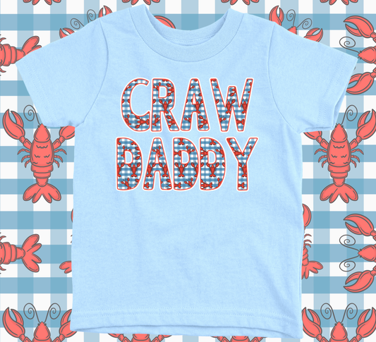 Crawfish Name tee - light blue