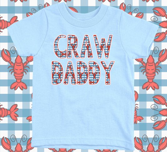 Crawfish Name tee - light blue