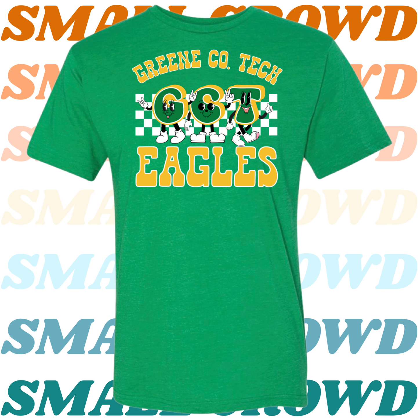 GCT Eagles Retro Character School tee - Heather green