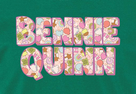 Lucky Charm Name tee - Kelly Green