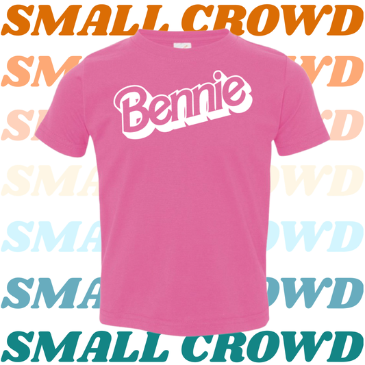 Barbie Inspired Name Tee - Raspberry