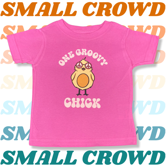 One Groovy Chick graphic tee - Raspberry