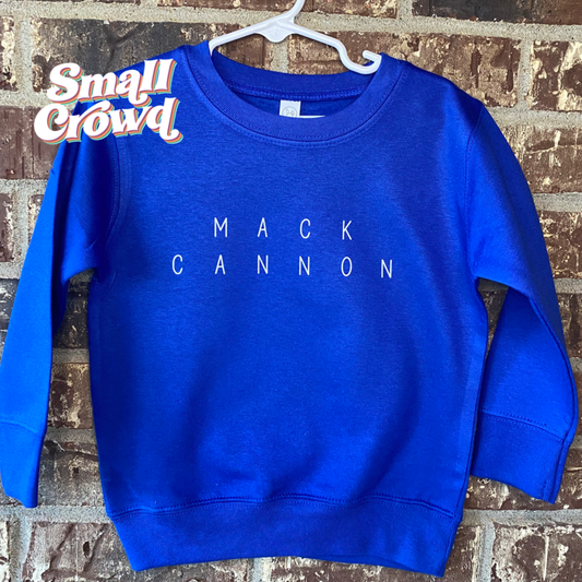 Minimalist Name Sweatshirt - Royal Blue