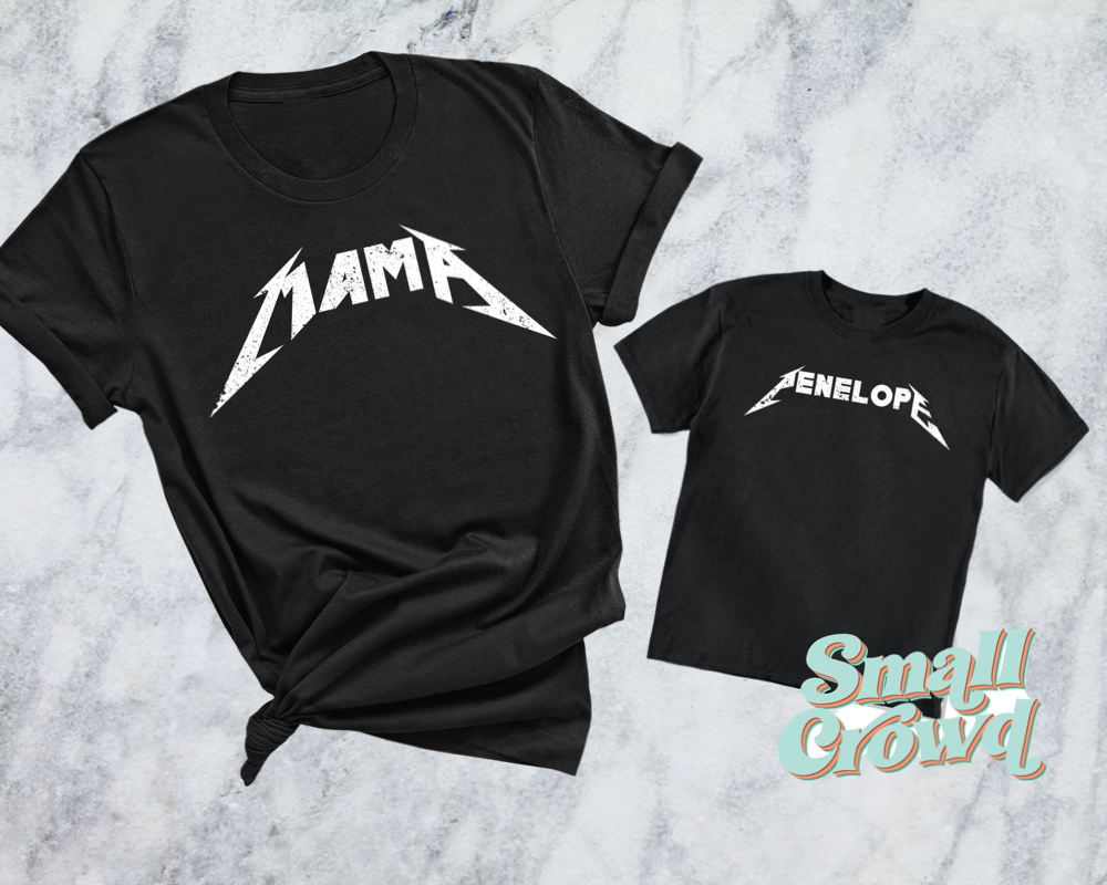 Metallic@ Font Name Tee - Black