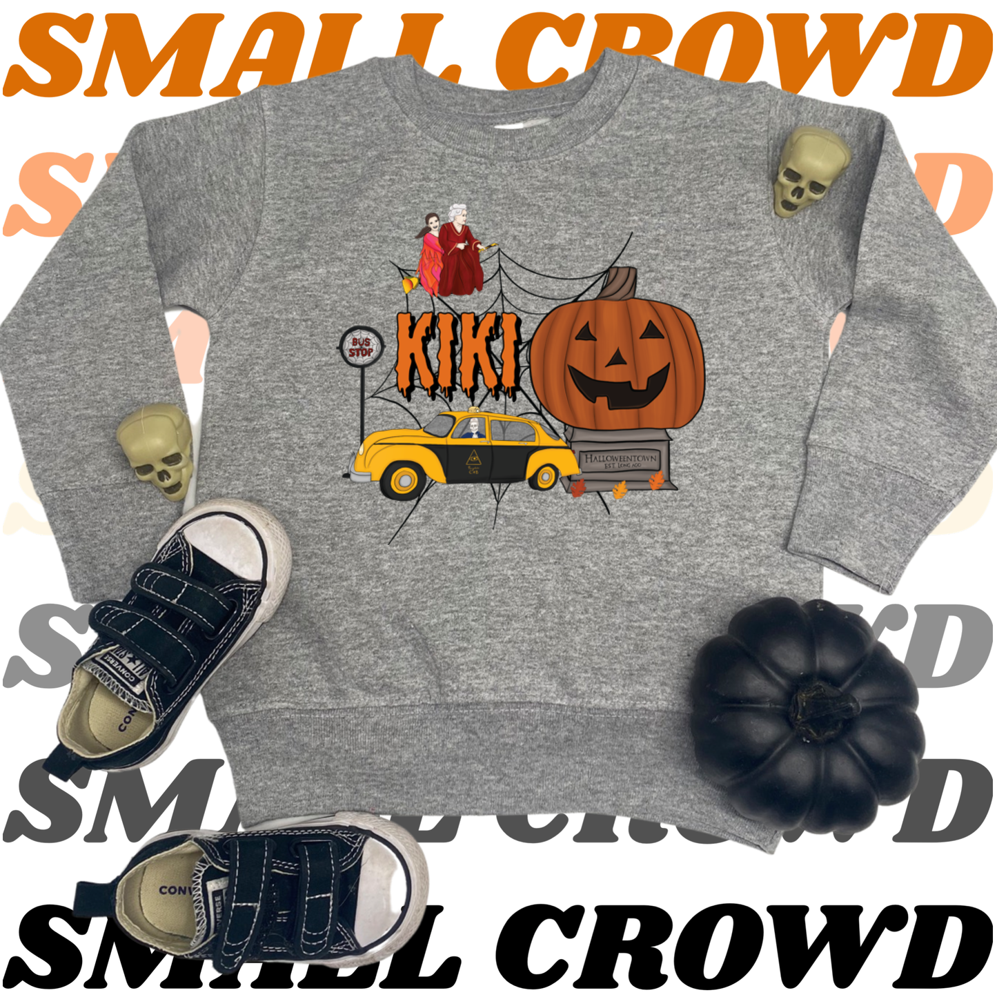 Halloween Name Sweatshirt - Heather Grey