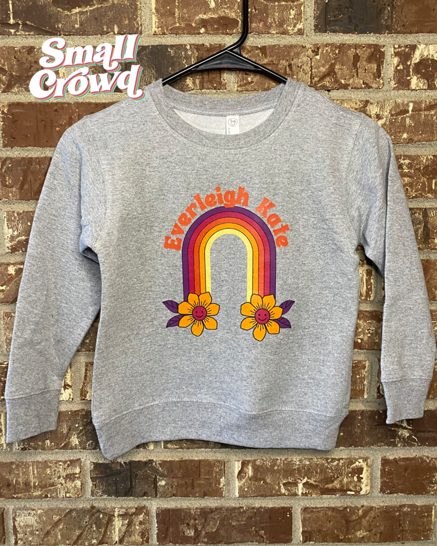 Retro Rainbow - Heather Grey